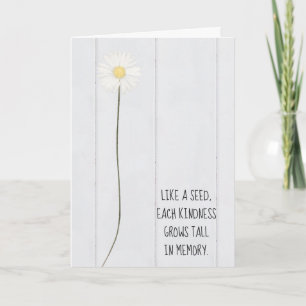 maisbloem op hout bedankt kaart