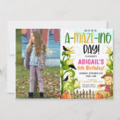 maïsdoolhof uitnodiging voor verjaardagsfeestje (Voorkant)