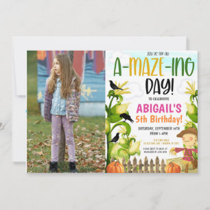 maïsdoolhof uitnodiging voor verjaardagsfeestje