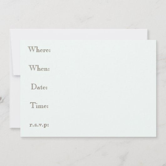 Maïsgebraad, veld van maïs herfst uitnodiging (Achterkant)