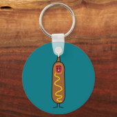 maïsholdenmosterd diepgebakken worsthonden sleutelhanger (Voorkant)