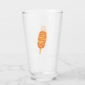 Maïshond met mosterd en ketchup glas (Achterkant)