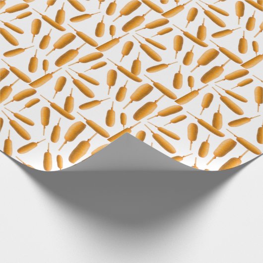 Maïshond patroon cadeaupapier (Hoek)