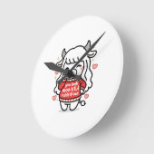 Maisie Moo Clock  Ronde Klok (Hoek)