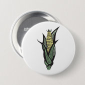 Maiskolf Boerenhoeve Groente Ronde Button 7,6 Cm (Voorkant /achterkant)