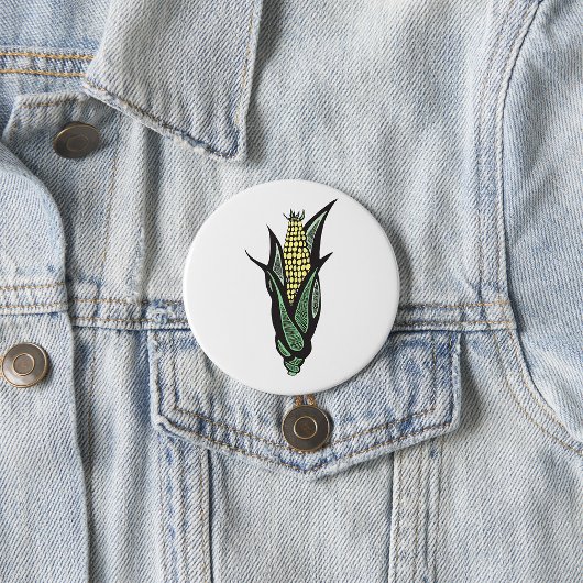 Maiskolf Boerenhoeve Groente Ronde Button 7,6 Cm