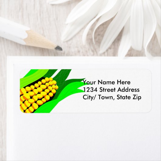 maïskolf retouradreslabel etiket (Insitu)
