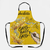 Maiskolven - Gepersonaliseerd BBQ- en maïontwerp Schort (Voorkant)