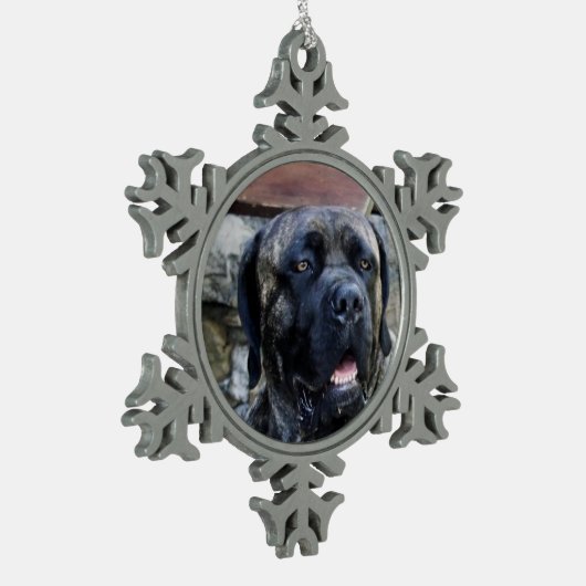 maïskorrel tin sneeuwvlok ornament (Links)