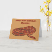 Maislang Oranje Rood Realistisch Gepersonaliseerd Kaart (Gele Bloem)