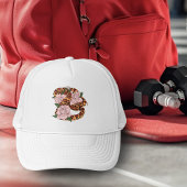Maislang Pinke Bloemen Groen Trucker Pet