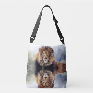 Maisleeuw en reflectie crossbody tas