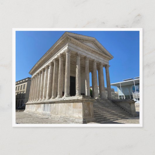 Maison Carrée in Nîmes, Frankrijk Briefkaart (Voorkant)