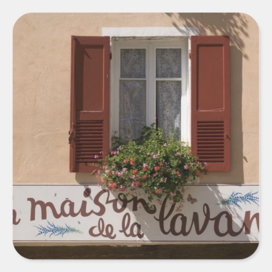 Maison de la Lavande, Place du Couwert Vierkante Sticker (Voorkant)