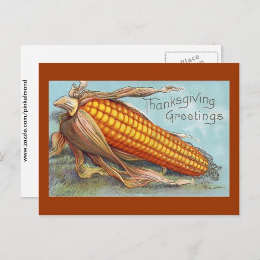 Maïsoor  Thanksgiving Feestdagenkaart (Voorkant / Achterkant)