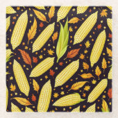 Maïspatroon Harvest Day Herfst Onderzetters (Voorkant)