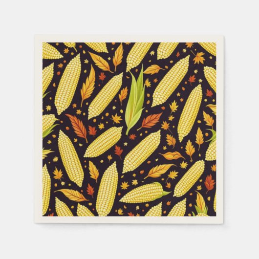 Maïspatroon Harvest Day Herfst Servet (Voorkant)