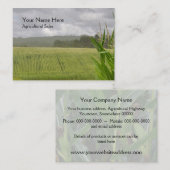 Maïsplanten in een boerderij landschap visitekaartje (Voorkant / Achterkant)