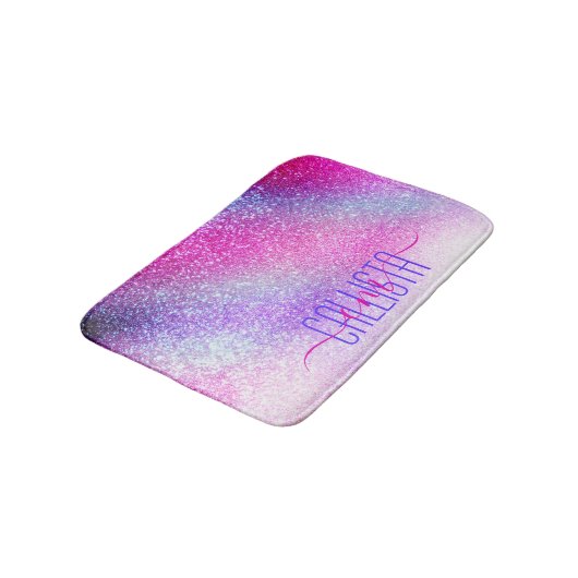 Maisroze Paarse nebula Galaxy Glitter Badmat (Gekanteld)