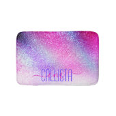 Maisroze Paarse nebula Galaxy Glitter Badmat (Voorkant)