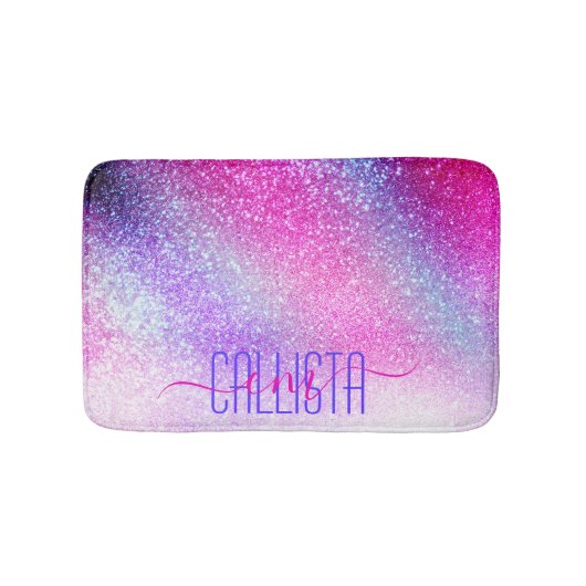 Maisroze Paarse nebula Galaxy Glitter Badmat (Voorkant)