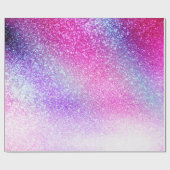 Maisroze Paarse nebula Galaxy Glitter Cadeaupapier (Vlak)