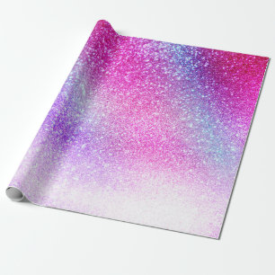 Maisroze Paarse nebula Galaxy Glitter Cadeaupapier