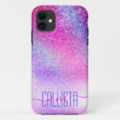 Maisroze Paarse nebula Galaxy Glitter Case-Mate iPhone Case (Achterkant)