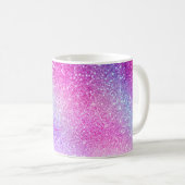 Maisroze Paarse nebula Galaxy Glitter Koffiemok (Voorkant rechts)