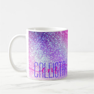 Maisroze Paarse nebula Galaxy Glitter Koffiemok
