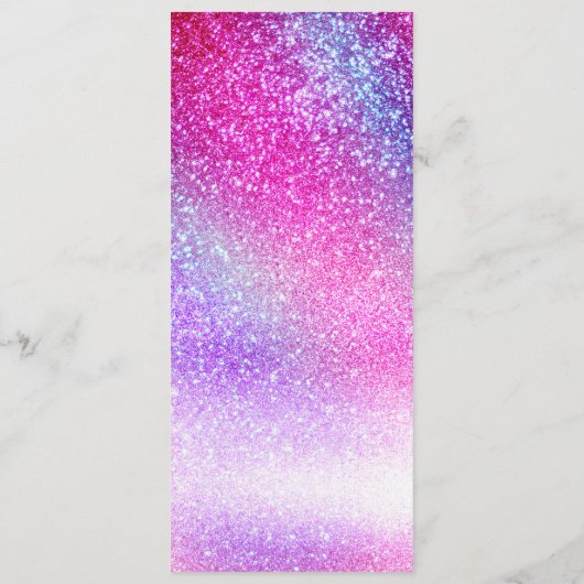 Maisroze Paarse nebula Galaxy Glitter Menu (Achterkant)