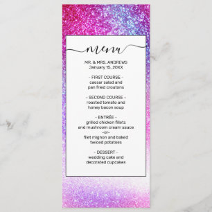 Maisroze Paarse nebula Galaxy Glitter Menu