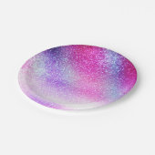 Maisroze Paarse nebula Galaxy Glitter Papieren Bordje (Gekanteld)