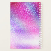 Maisroze Paarse nebula Galaxy Glitter Planner (Achterkant)