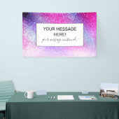 Maisroze Paarse nebula Galaxy Glitter Spandoek (Beurs)