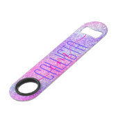 Maisroze Paarse nebula Galaxy Glitter Speed Flessenopener (Voorkant Gekanteld)