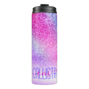 Maisroze Paarse nebula Galaxy Glitter Thermosbeker