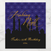 Maissebisch Paars, Arabisch Nacht Wijn Etiket (Enkel label)