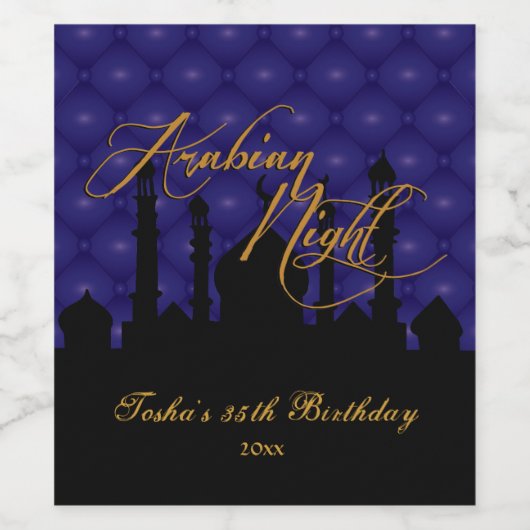 Maissebisch Paars, Arabisch Nacht Wijn Etiket (Enkel label)