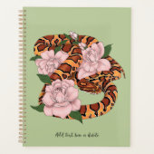 Maisslang roze bloemen groen planner (Voorkant)