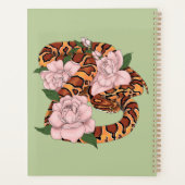 Maisslang roze bloemen groen planner (Achterkant)