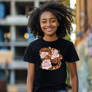 Maisslang roze bloemen groen Tri-Blend shirt