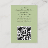 Maisslang roze bloemen groen visitekaartje (Achterkant)