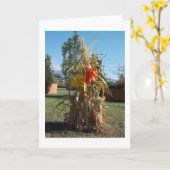 Maïsstengelbundel in Garden Wenskaart Kaart (Gele Bloem)