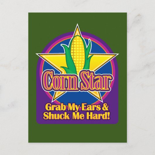 maïsster blauw Paarse BG groen Briefkaart (Voorkant)