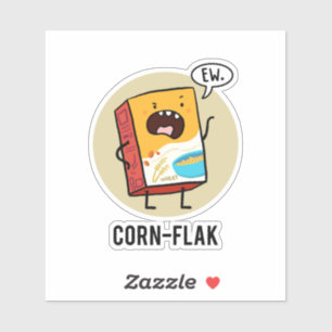 maïsvlok Sassy Cereal Pun Die-Cut Sticker