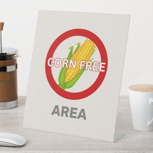 Maïsvrij gebied Gepersonaliseerd voedselallergie Reclamebord Met Voetstuk (Insitu)