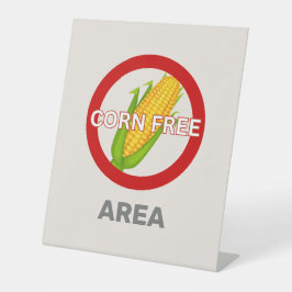 Maïsvrij gebied Gepersonaliseerd voedselallergie Reclamebord Met Voetstuk