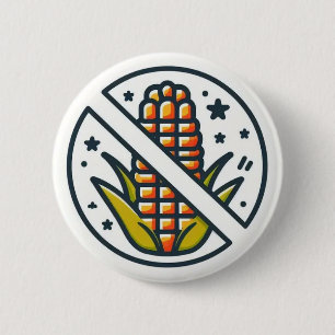 Maisvrije Maisallergie Bewustzijn Knop Ronde Button 5,7 Cm