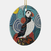 maïswandpuffin keramisch ornament (Rechts)